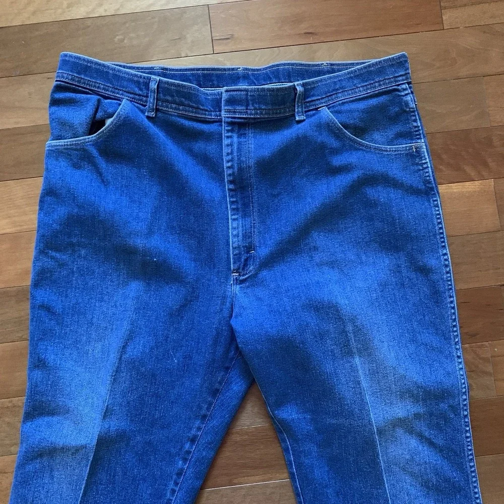 Wrangler Vintage 85498LD? Jeans Mens 42x29 Blue Denim Made In USA? - Picture 2 of 8